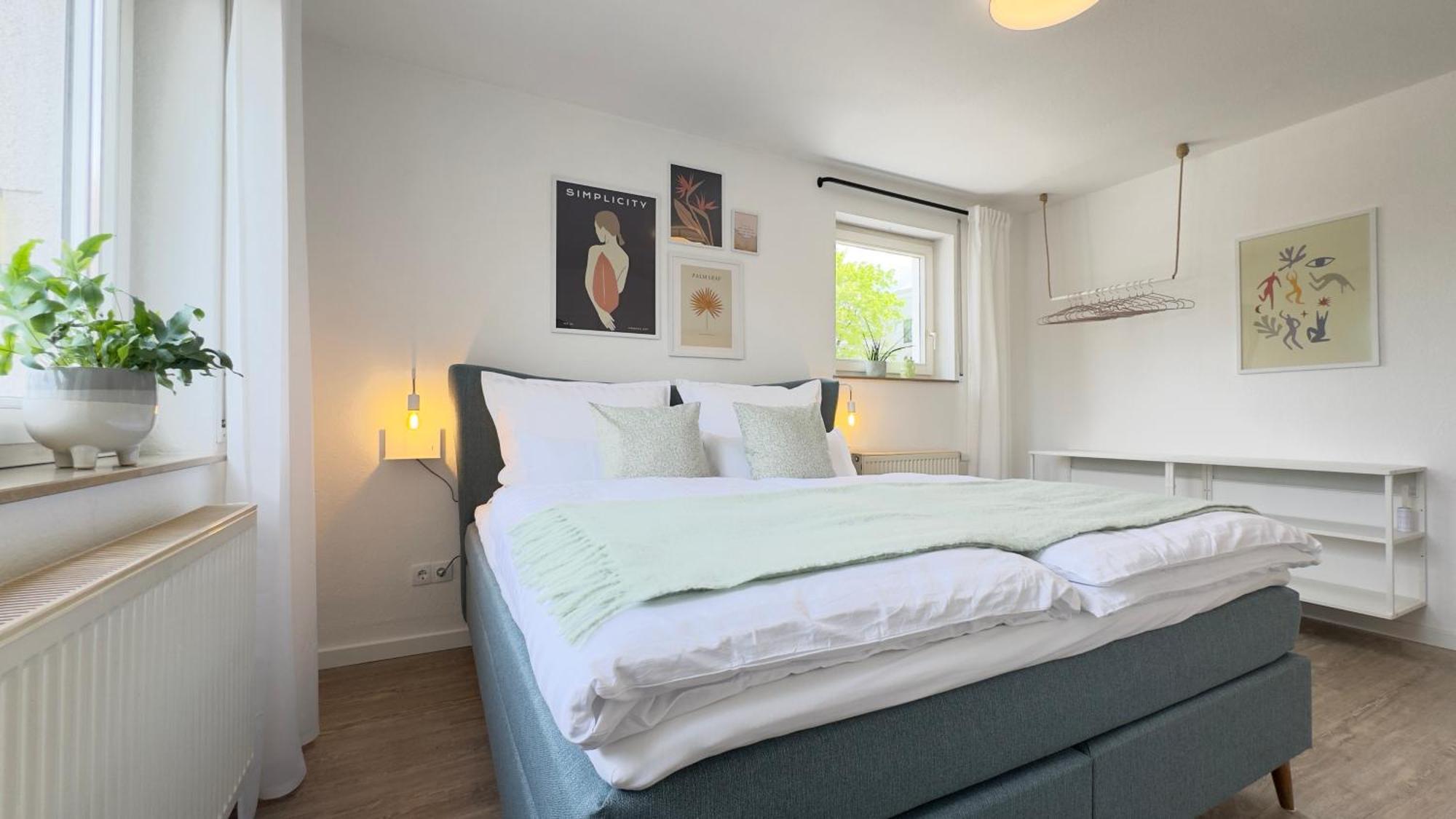 Fewo Am Park - 4P, Boxspringbett, Balkon, Smarttv, Gesundbrunnen, Familienfreundlich Хале Екстериор снимка