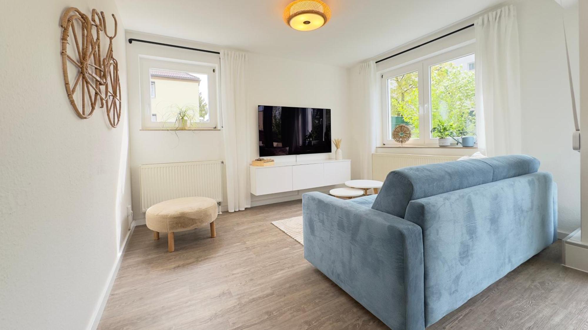 Fewo Am Park - 4P, Boxspringbett, Balkon, Smarttv, Gesundbrunnen, Familienfreundlich Хале Екстериор снимка